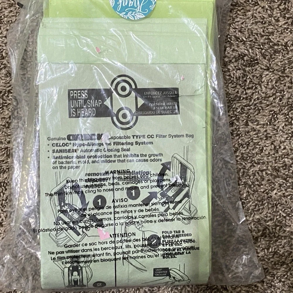 Oreck XL Type CC Vacuum‎ Cleaner 11 Bags